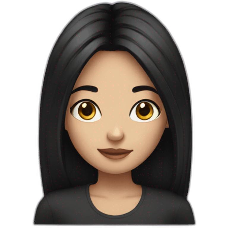 GIRL WITH A BLACK HAIR, CHANNEL STYLE emoji