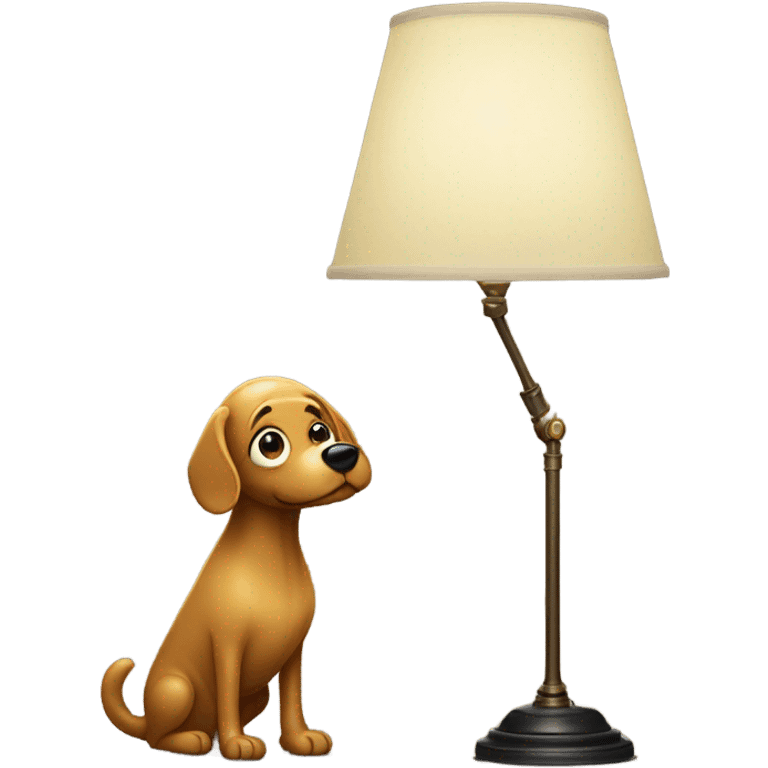 Worm dog giving advice to anamorphic lamp emoji