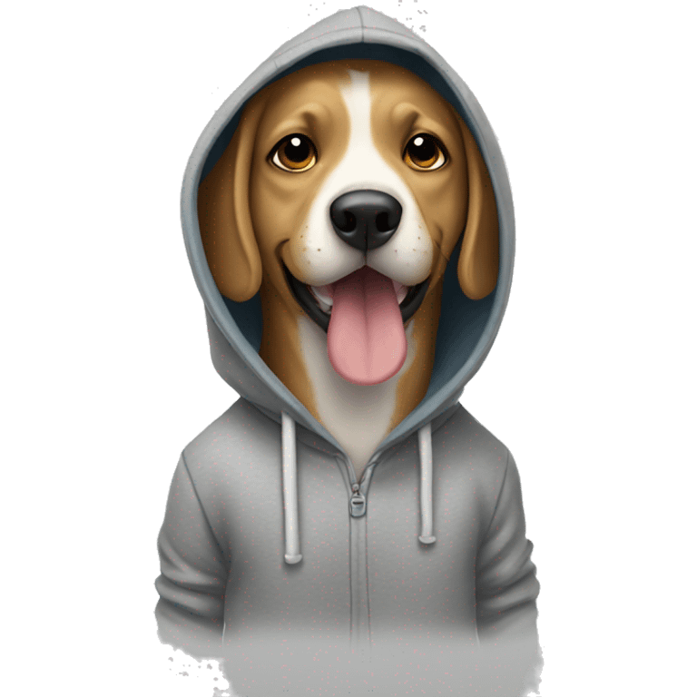 Dog wearing a hoodie  emoji