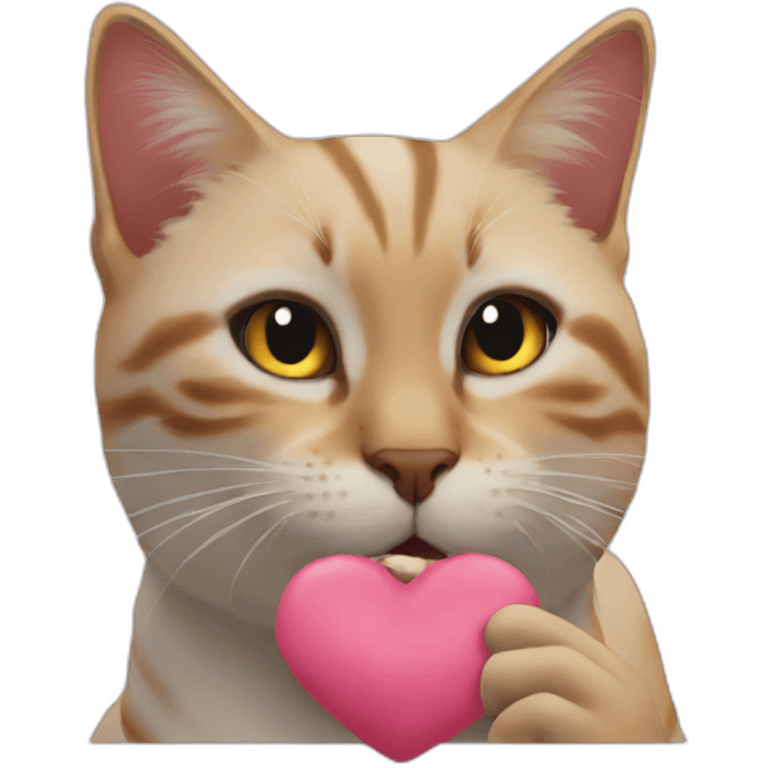 Cats kiss heart emoji