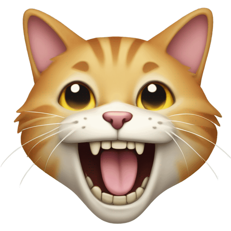 cat with all human teeth emoji