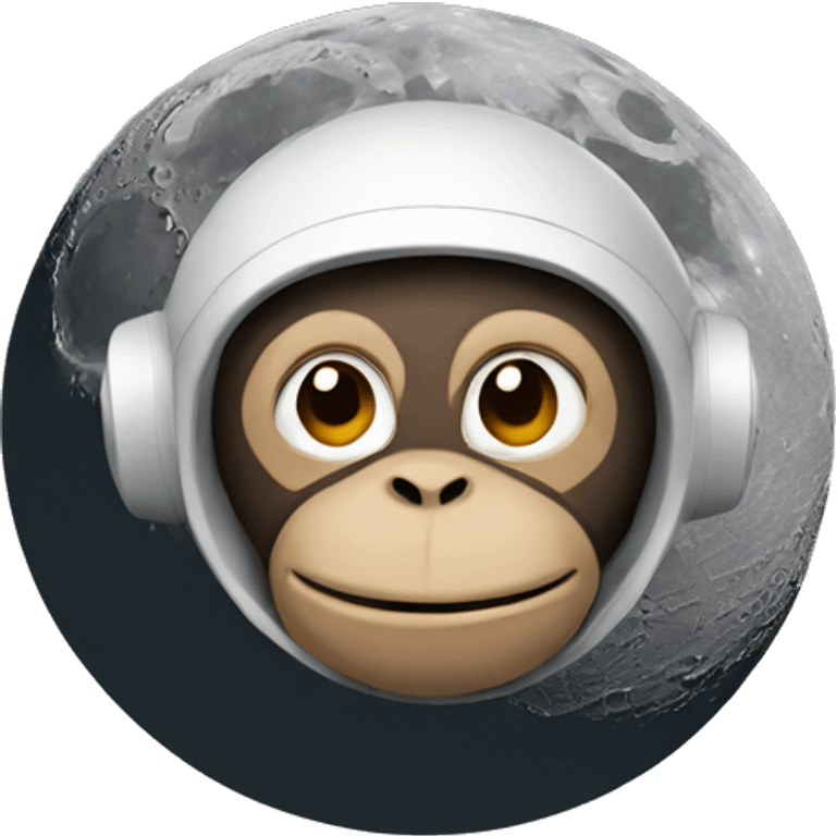 A monkey on the moon  emoji