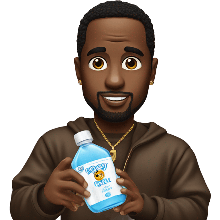 p diddy holding baby oil emoji