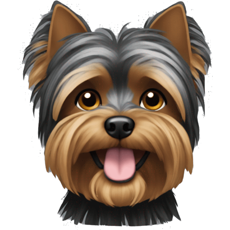 Create a black Yorki dog emoji  emoji