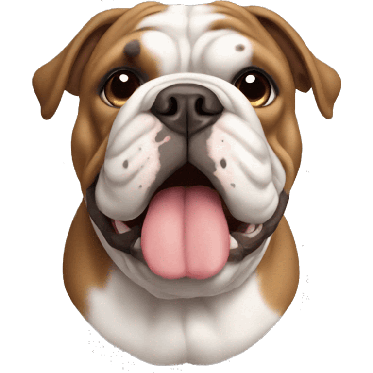 brown english bulldog  emoji