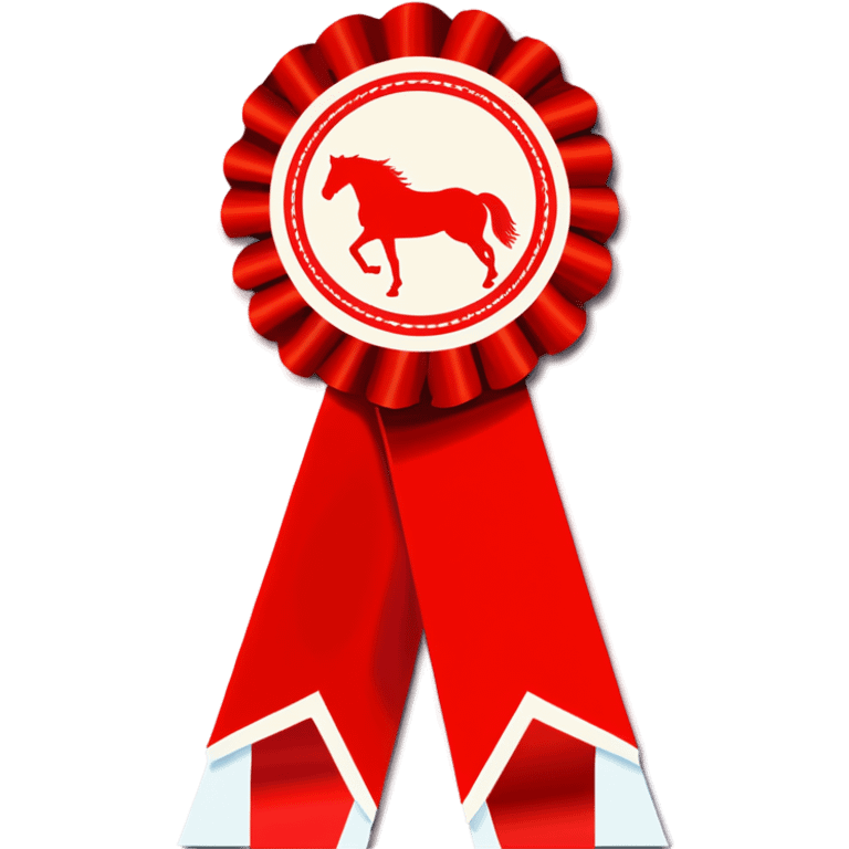 Red horse show award ribbon no text  emoji