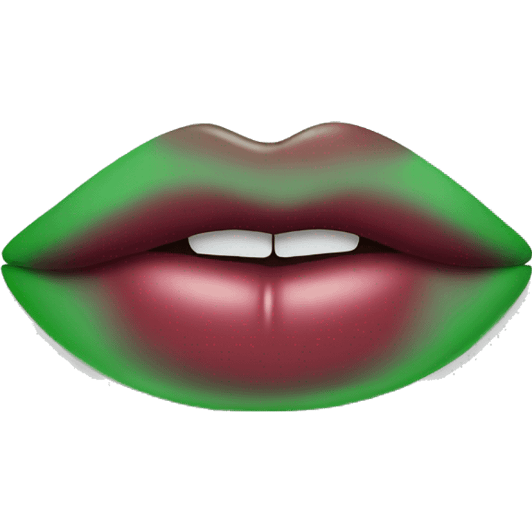 Lipstick green emoji