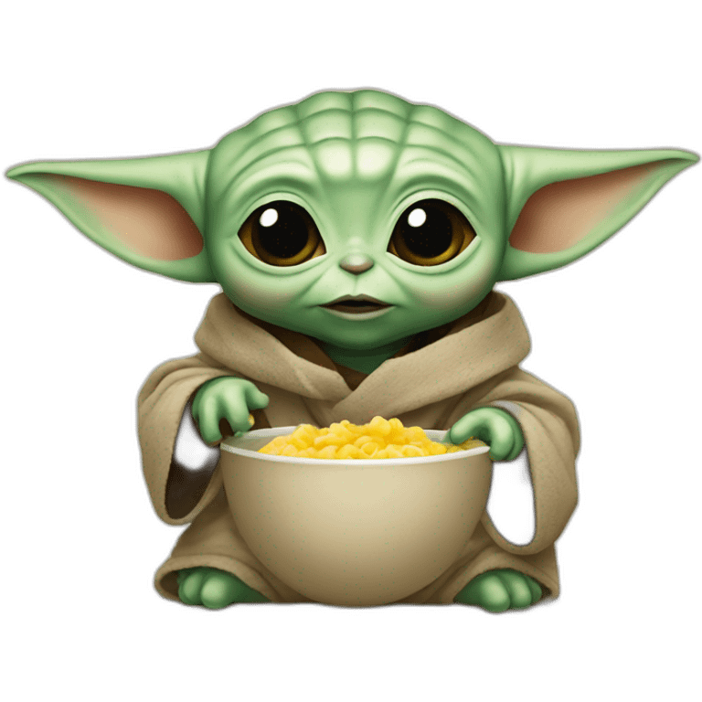 baby yoda eating emoji