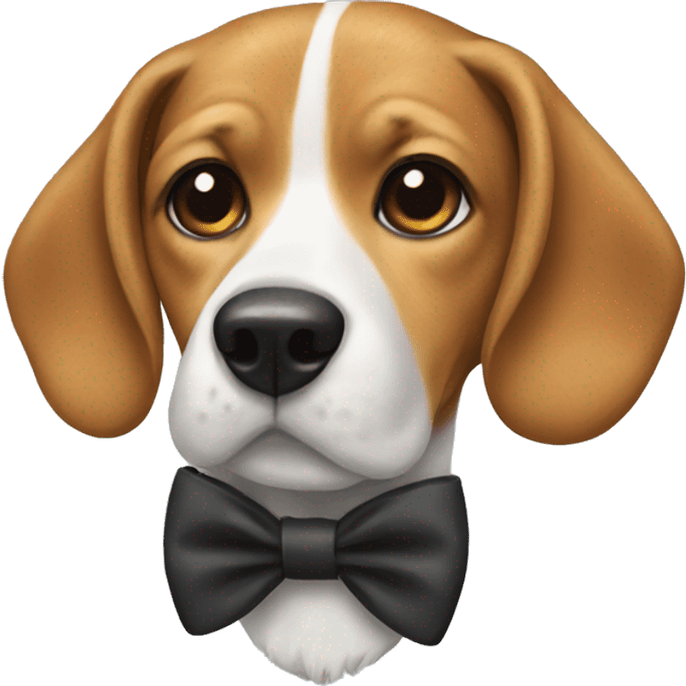 beagle wearing bow tie  emoji