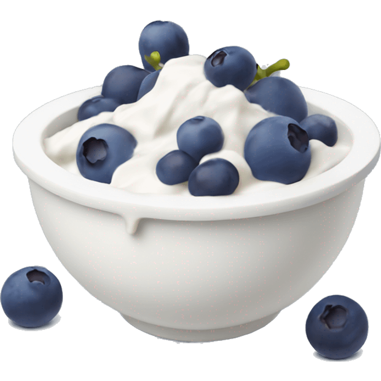 yoghurt bowl with grapes and blueberries emoji