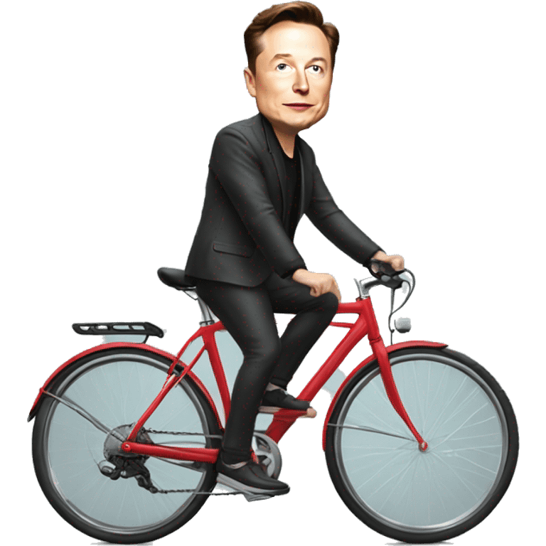 elon musk sur le vélo emoji