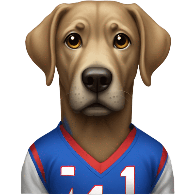 Lab wearing bills jersey  emoji