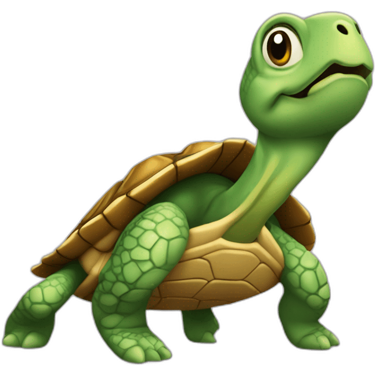 Une tortue anchaîne emoji