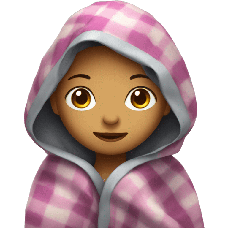 Girl in blanket emoji