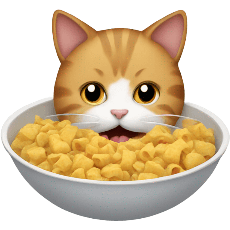 Cat eating food emoji