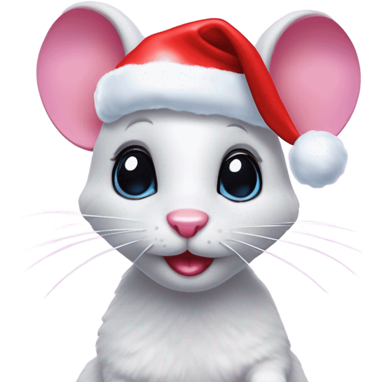 Lisa Frank Christmas mouse ￼ emoji