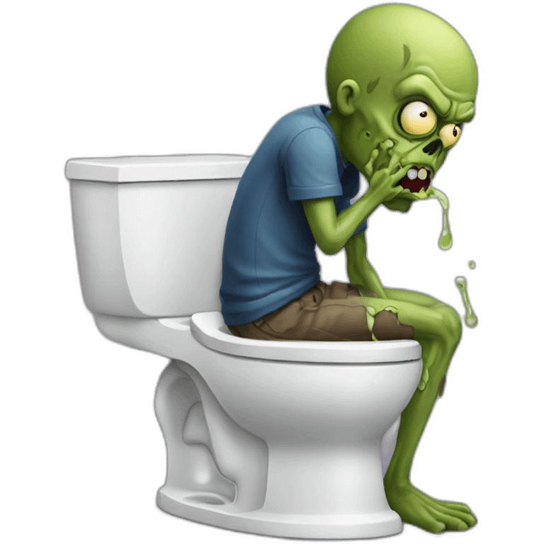 zombie peeing emoji