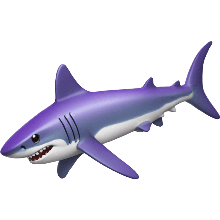 A purple shark with a cloudtrail emoji