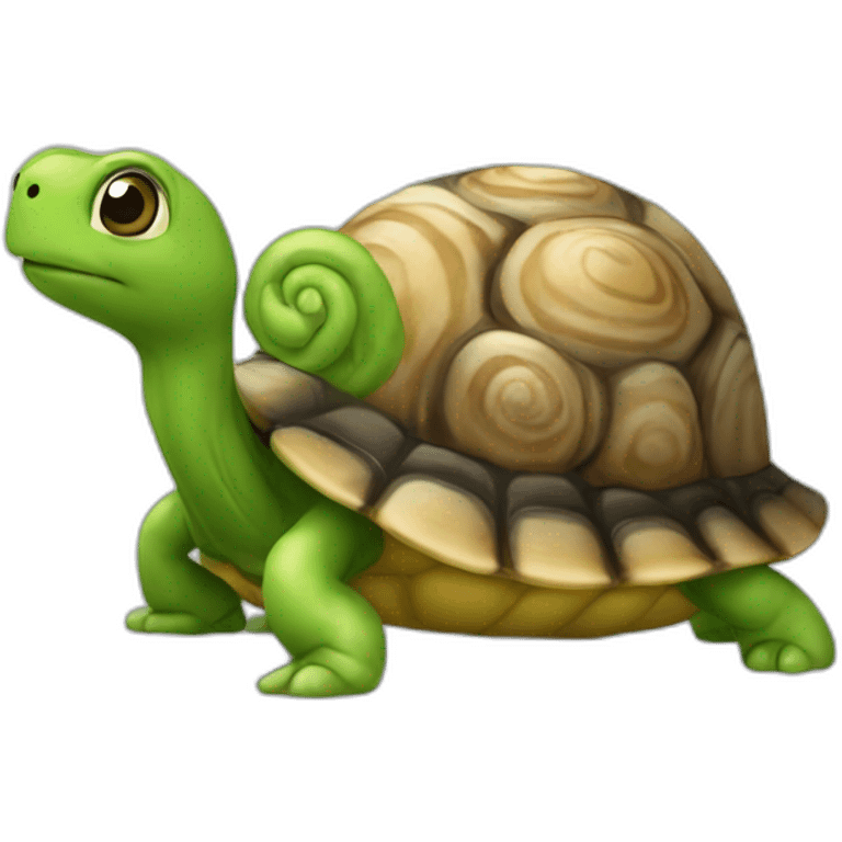 tortue sur escargot emoji