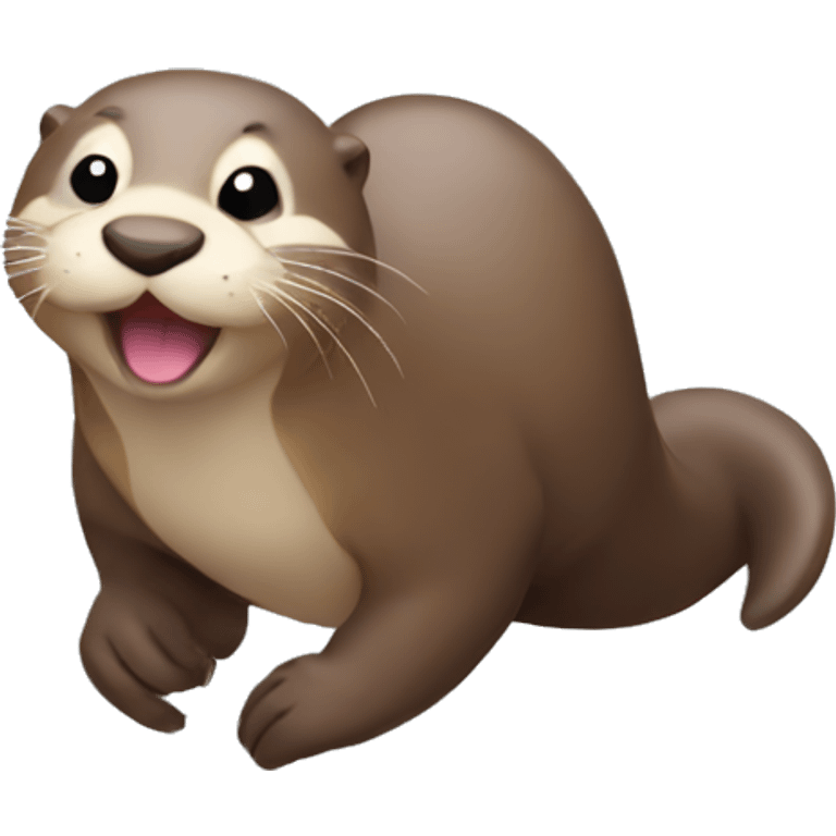 Otter eating chicken nuggets  emoji