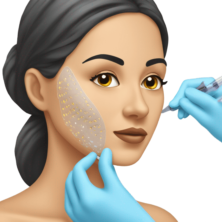 Woman microneedling her client emoji