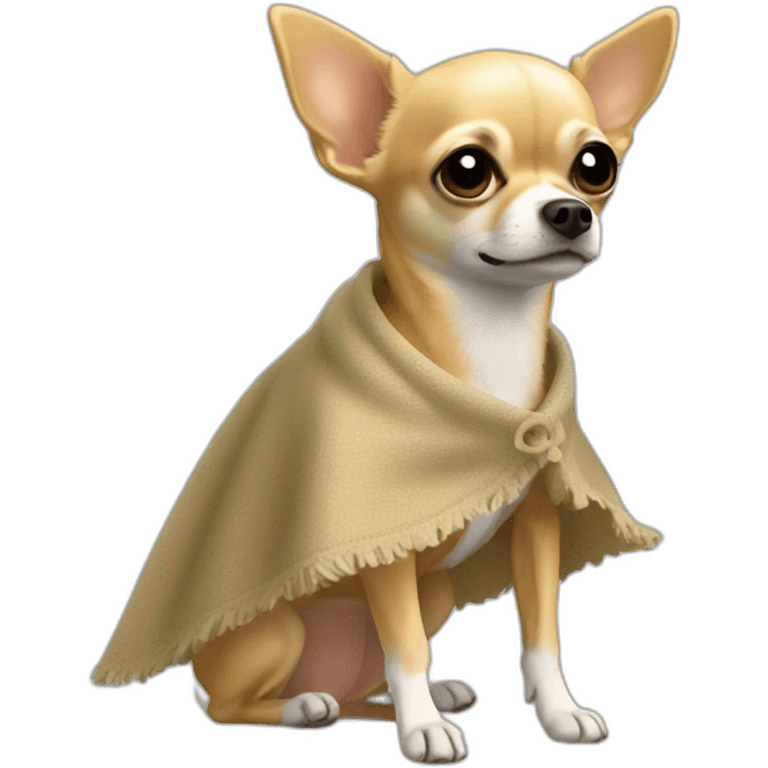 Small blonde chihuahua poncho emoji