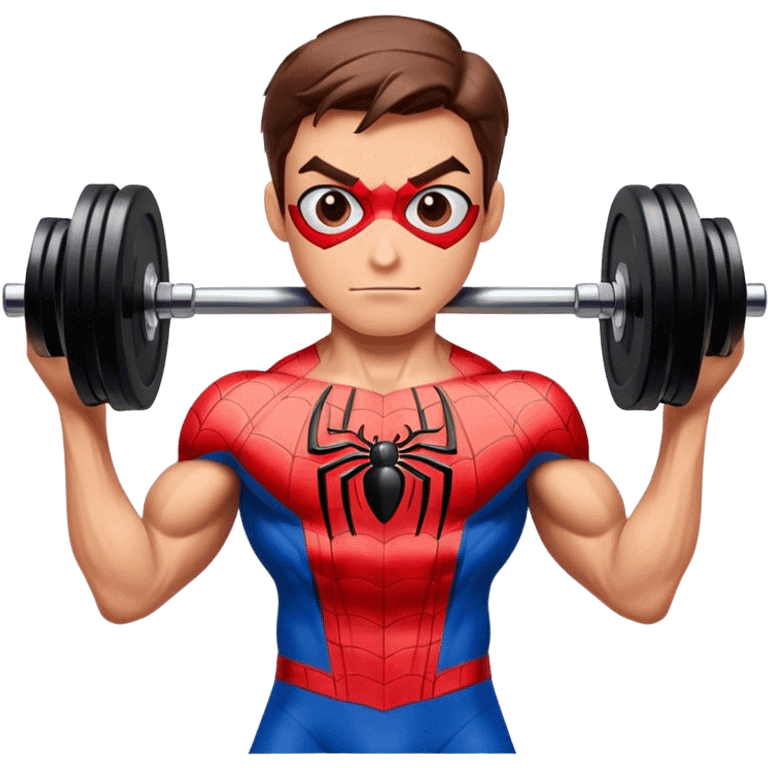 ￼ Spider-Man, lifting weights emoji