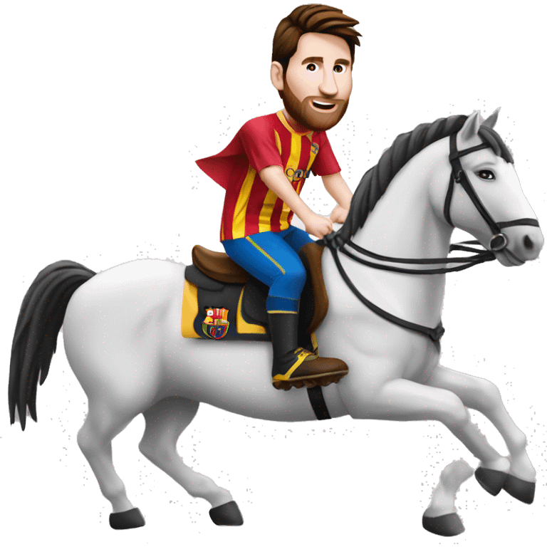 Messi sur un cheval  emoji