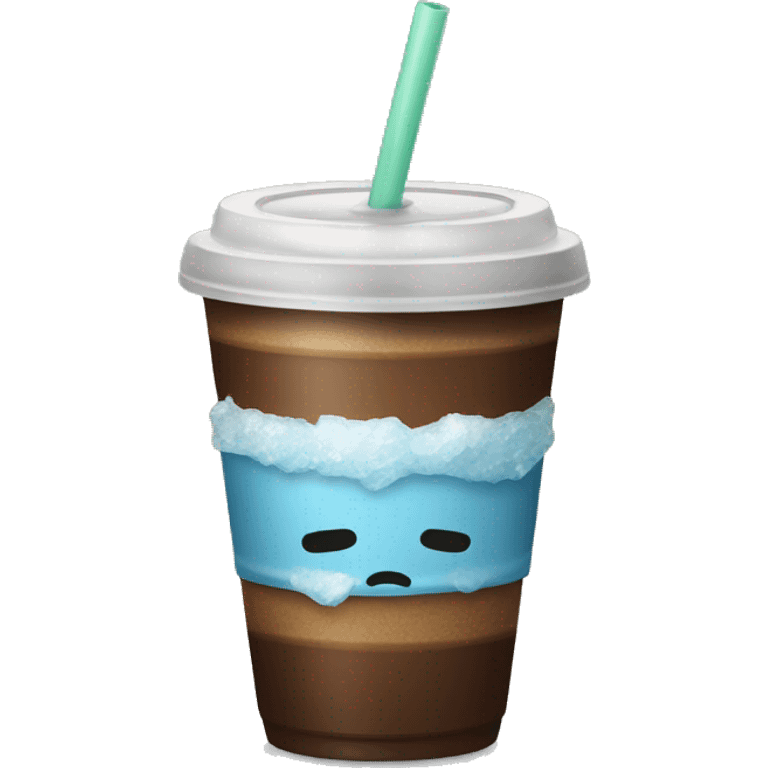 coffee with ice and straw emoji