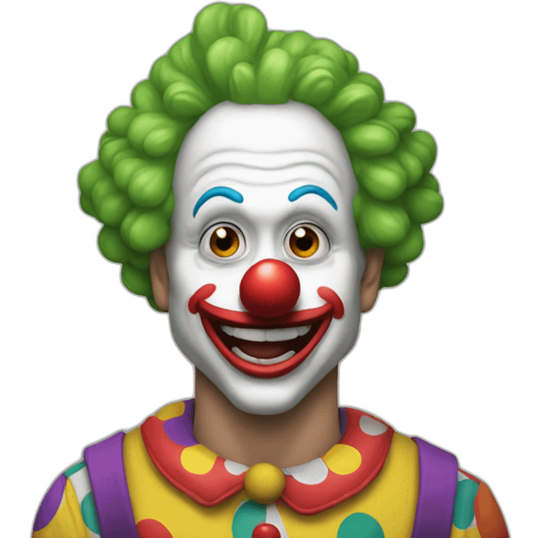 Clown stupid loughing emoji