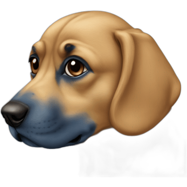 Chien bleu emoji