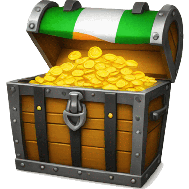 treasure chest with irish flag emoji