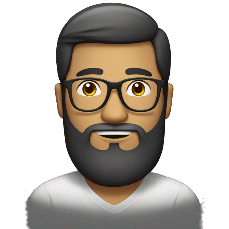 filipino man with beard and glasses emoji