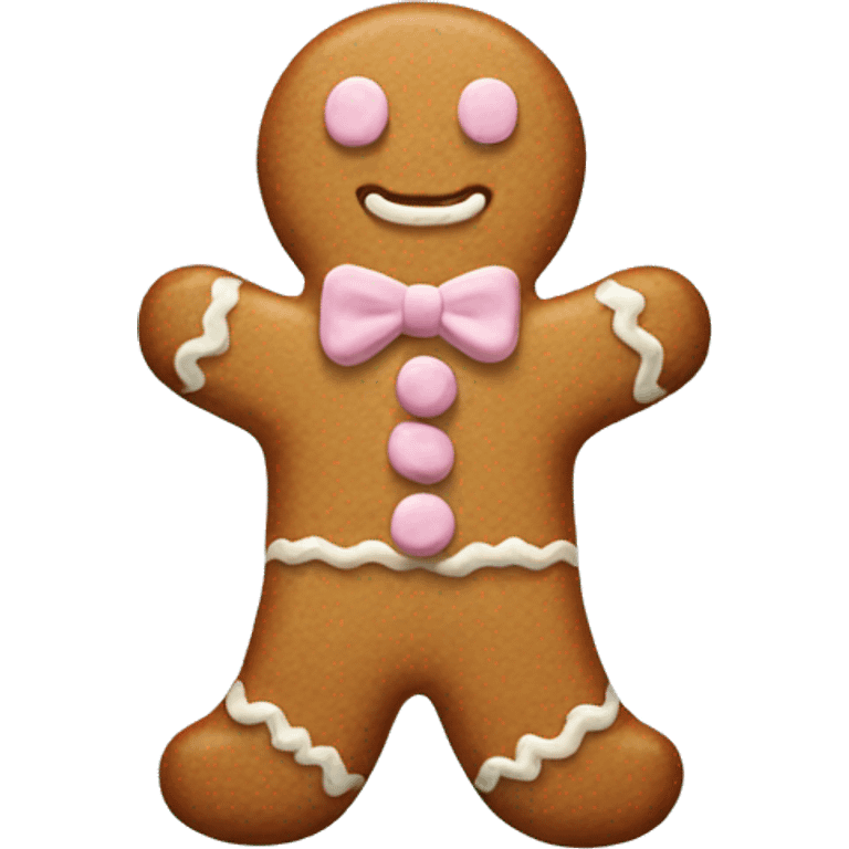 Pastel gingerbread man emoji