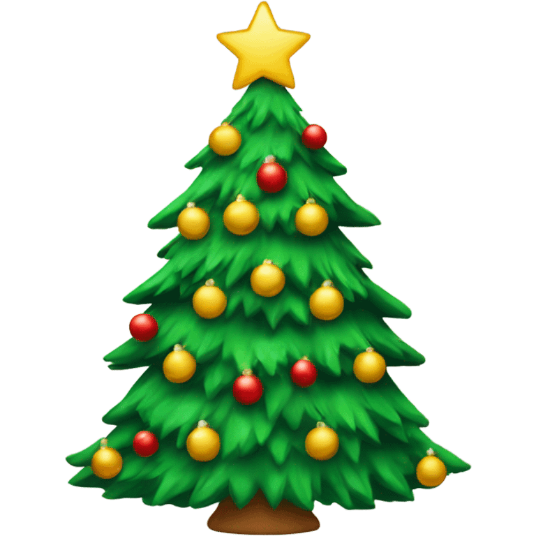 Christmas tree with merry Christmas  emoji