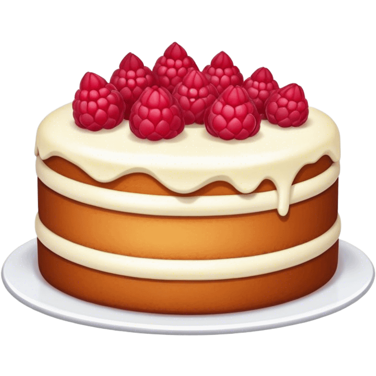 cute raspberry and cream cake  emoji