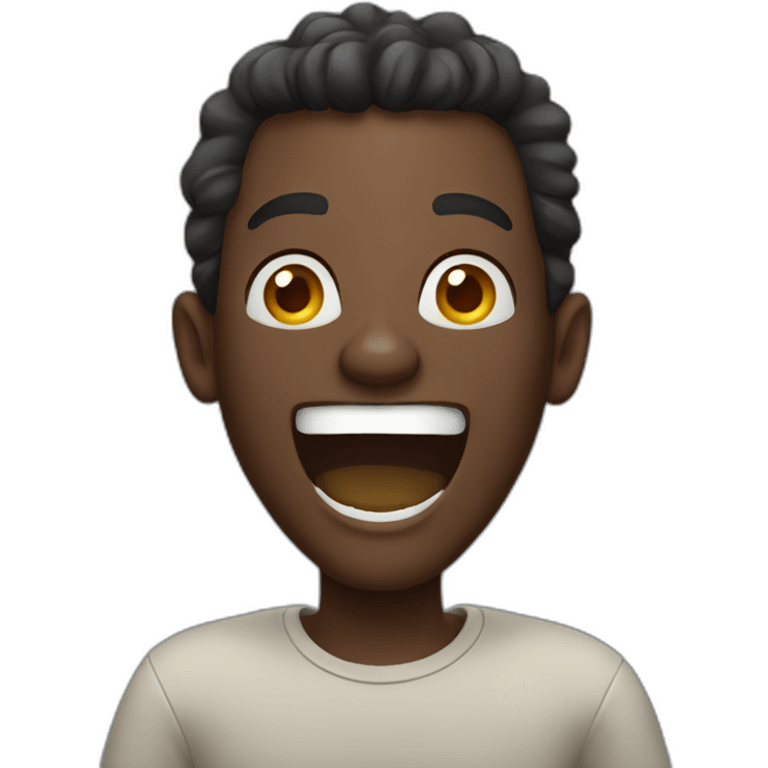 Excited African man emoji