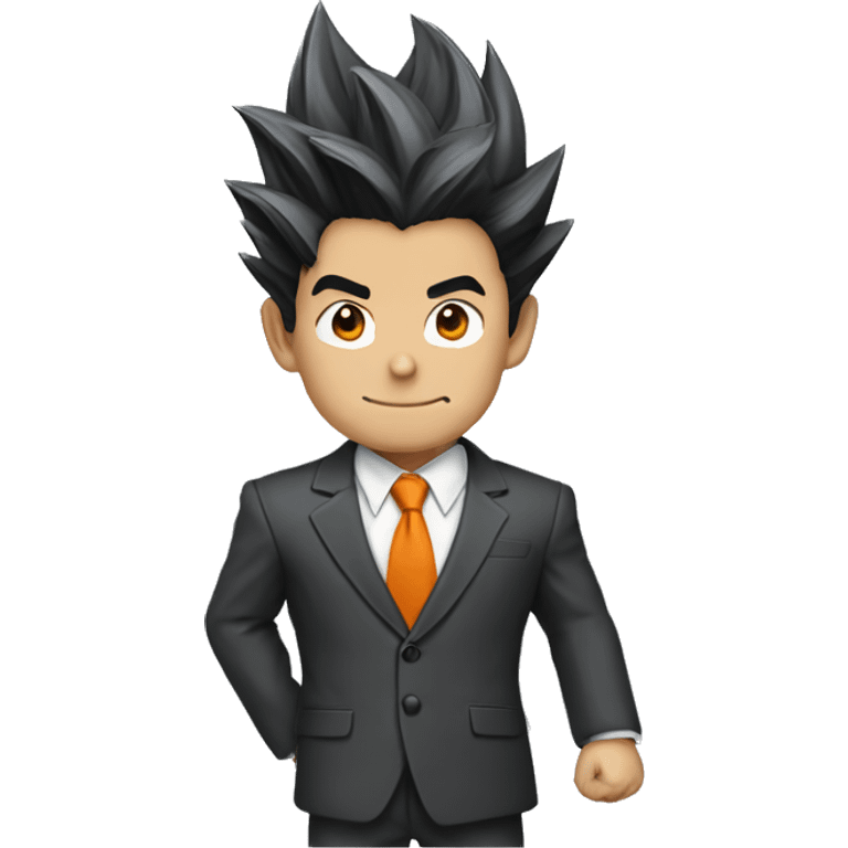 Goku in a suit emoji