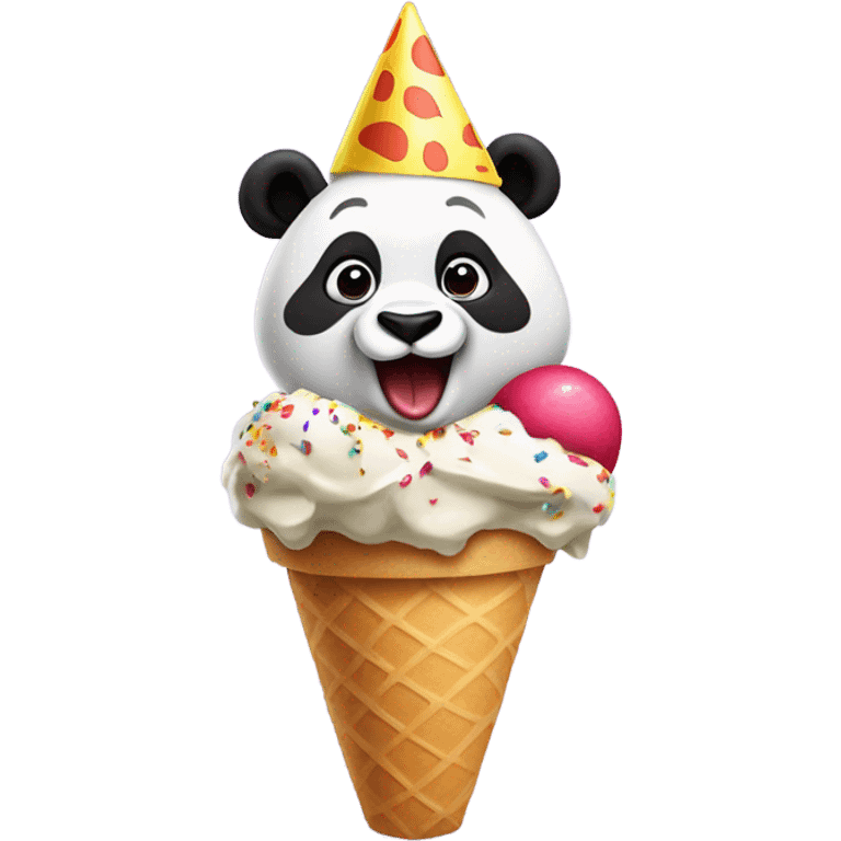 Panda eating ice cream Happy Birthday!! JJ emoji