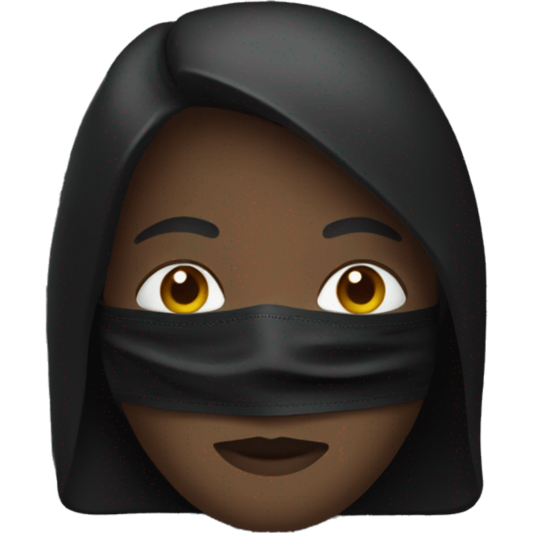 Black face mask emoji