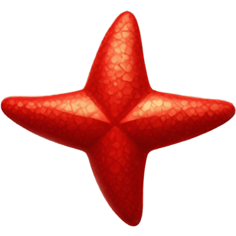 Estrella de mar color rojo emoji