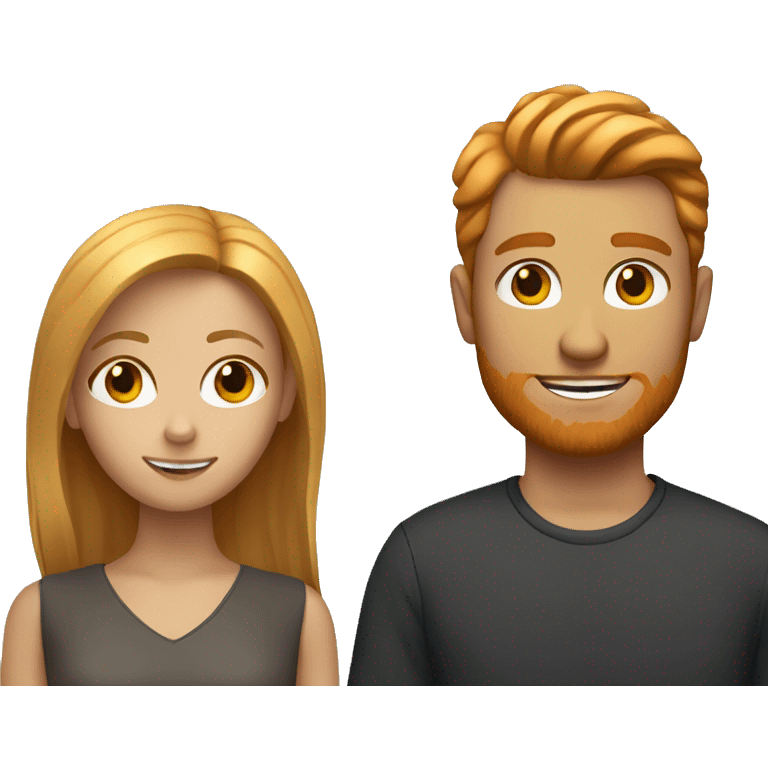 Dark blonde Girl with a Ginger boyfriend  emoji