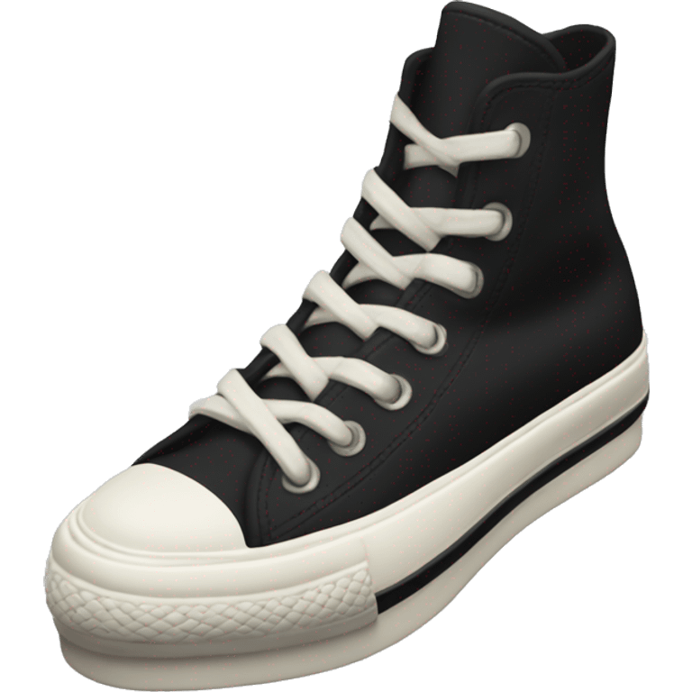 Black platform converse platform shoes emoji