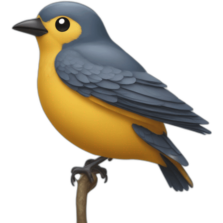 Une girage sur un oiseau emoji