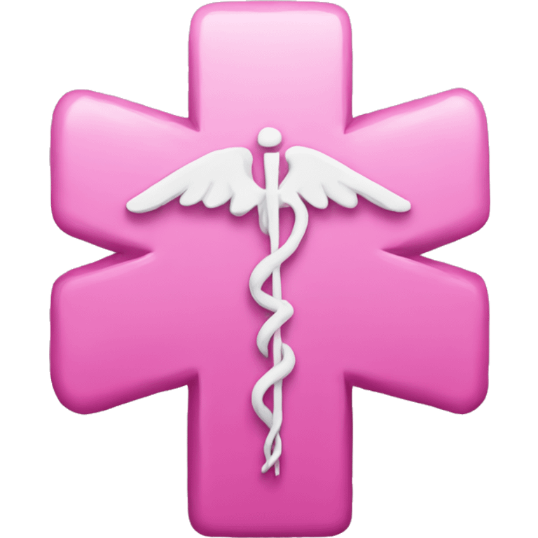 Pink medical cross symbol emoji