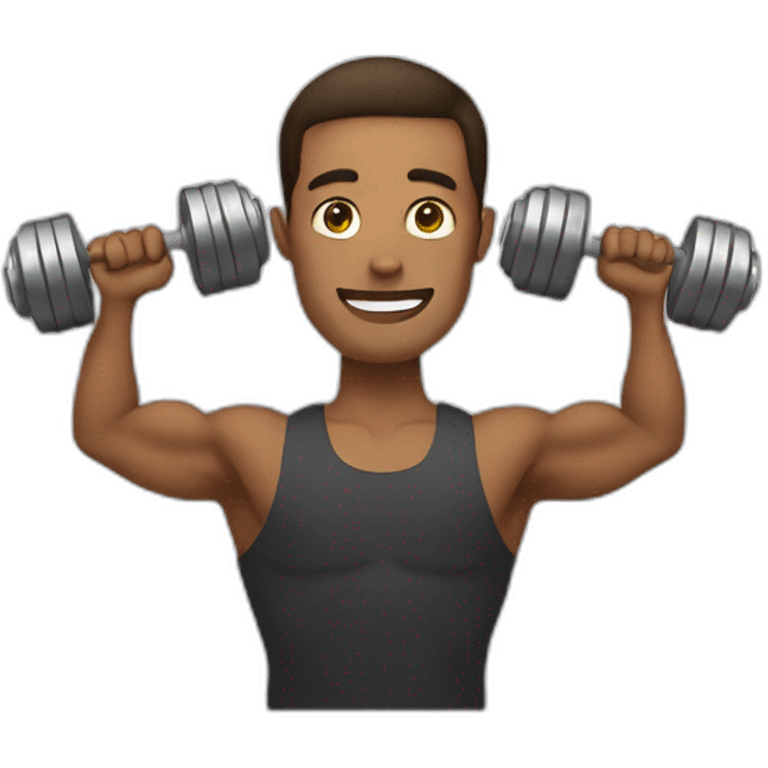 Man lifting dumbbells emoji