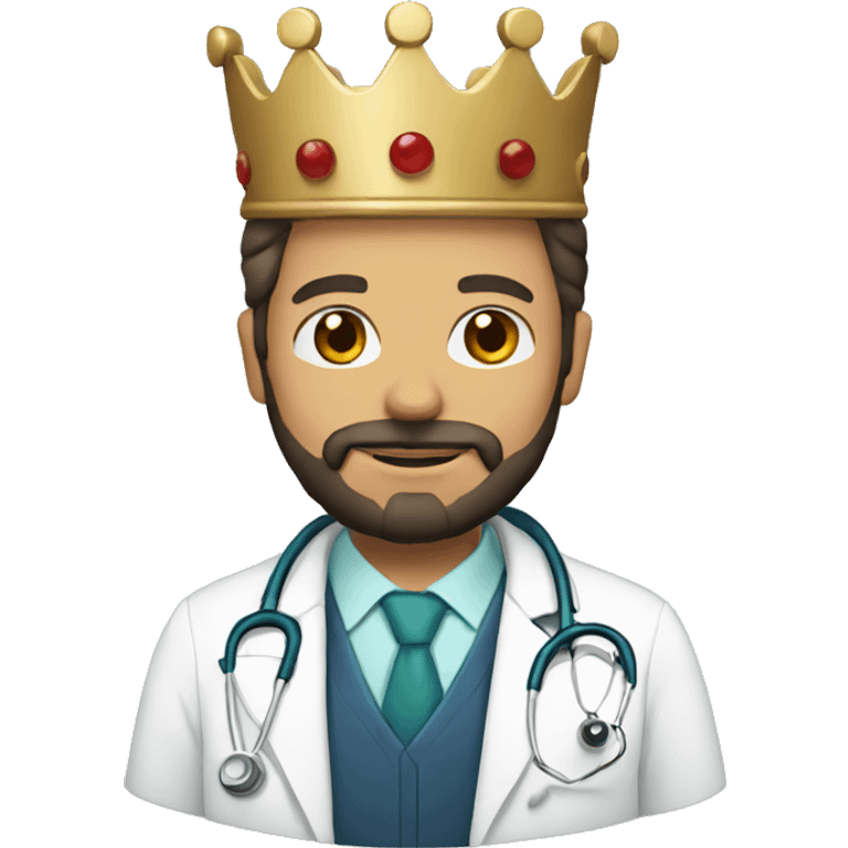 doctor with a crown and beard emoji