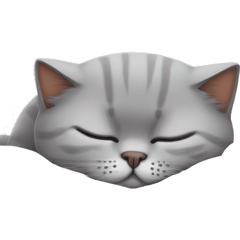 British shorthair cat sleeping emoji