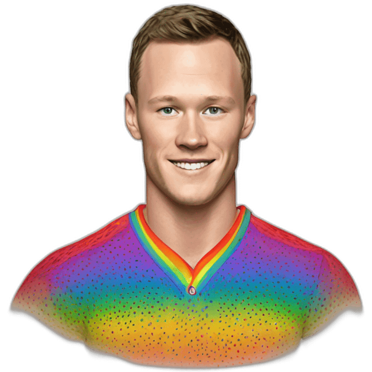 Disco Jonathan Toews wearing rainbow lace shirt emoji