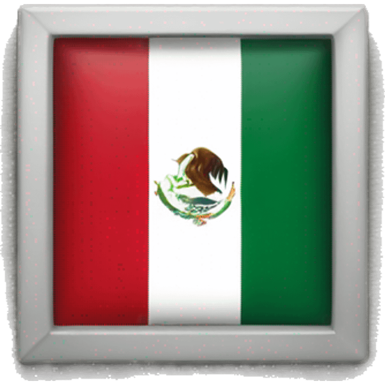 Square gray wall border wall with mexican flag emoji